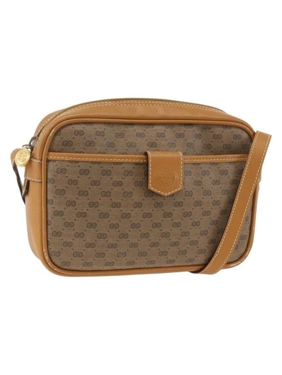 GUCCI Handbags - Authentic GUCCI Micro GG Supreme Shoulder Bag PVC Beige Gold 007 104 0098
